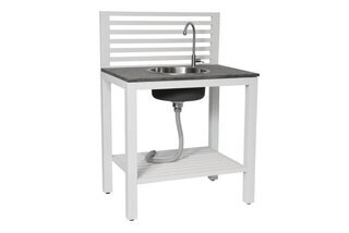 Bellac Outdoor Kitchen with Tap + Sink - White Product Image
